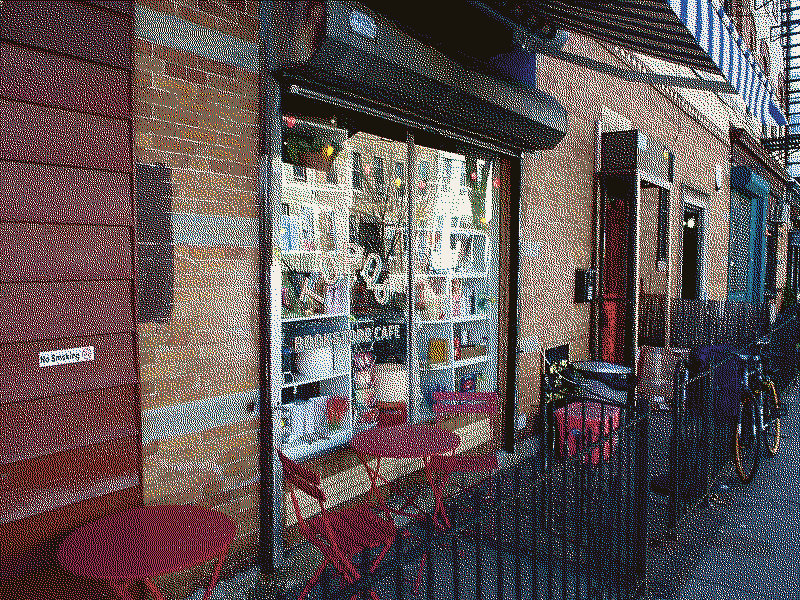 The outside of a cute little bookstore.