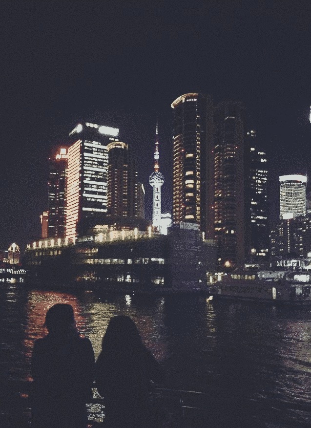 Shanghai&rsquo;s Pearl Tower at night.