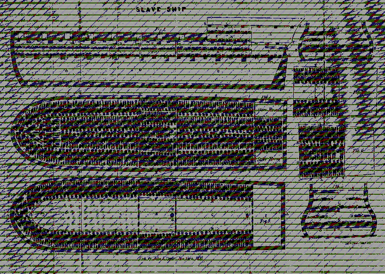 Slave ship diagram, first printed as a broadside in England in 1789.